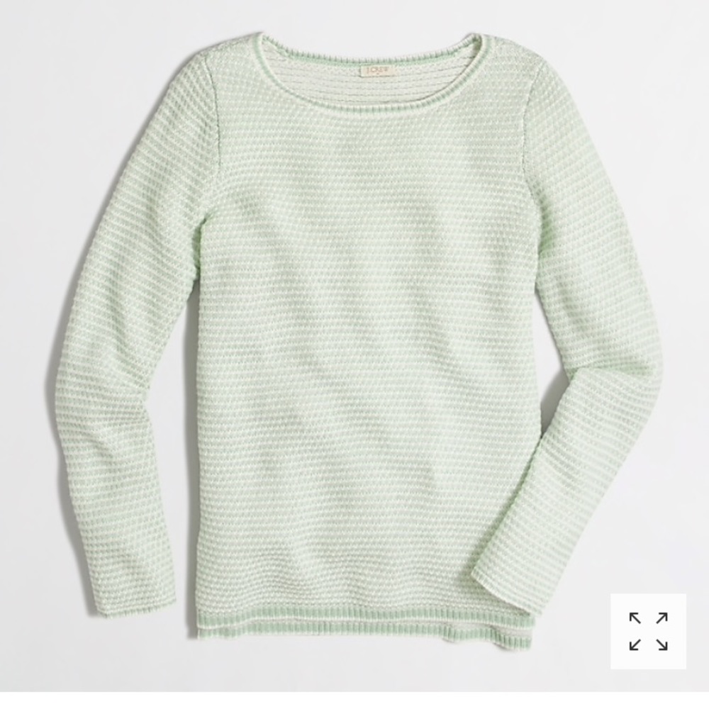 J. Crew Chevron-Stitch Boatneck Sweater